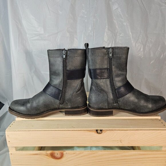 Sporto Sheila Faux Fur-Lined Buckle Boots – Gray / Navy – Size 6.5 M - Picture 2 of 8